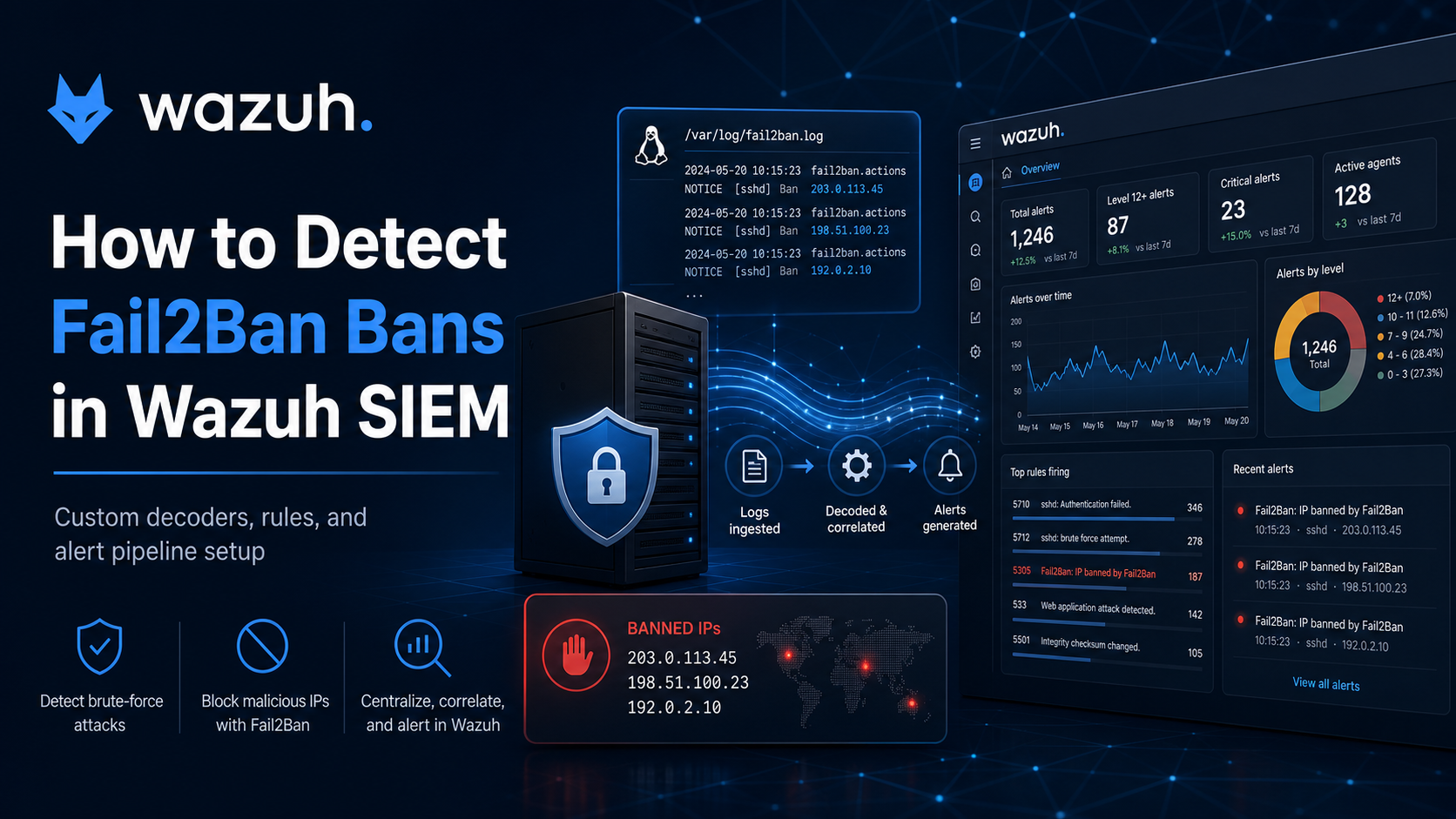 Detecting Fail2Ban Bans in Wazuh SIEM Using Custom Decoders and Rules