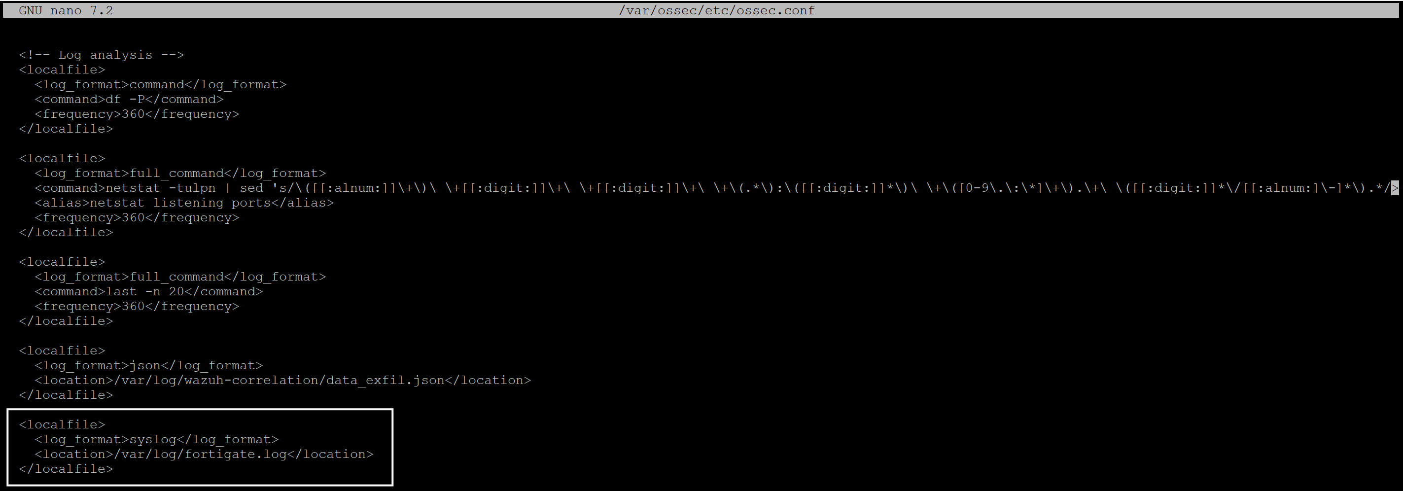 register raw fortigate log